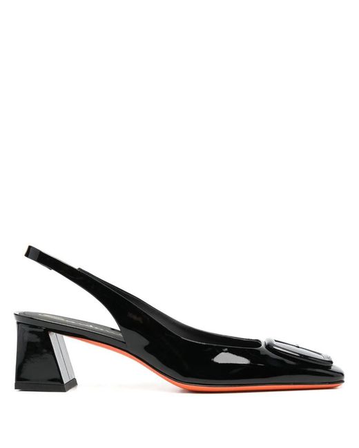 Santoni Black "Lemon" Sling Back