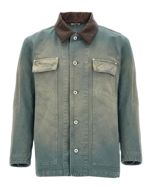 Men's Green Denim Jacket