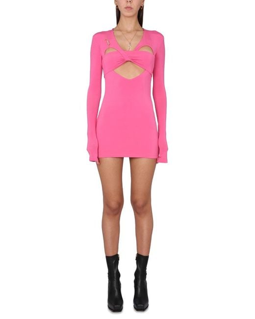 Ambush Pink Chic Mini Dress
