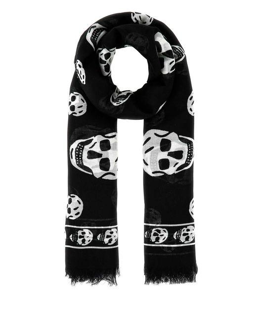 McQueen Black Scarves