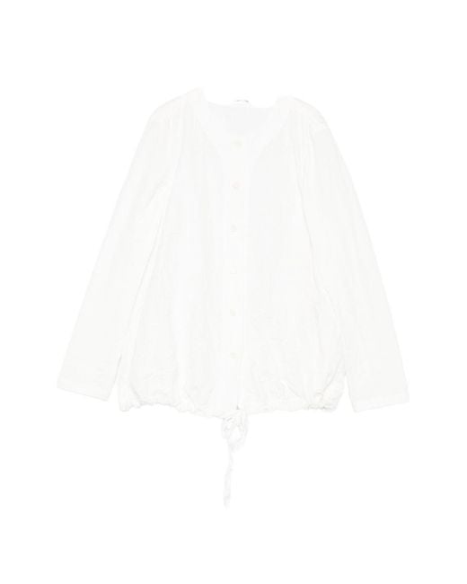 Apuntob White Cotton Blend Jacket
