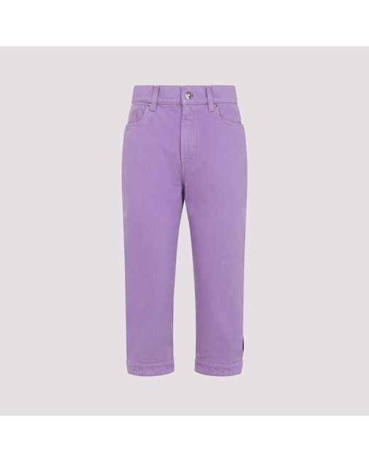 Versace Purple Arch Cotton Jeans