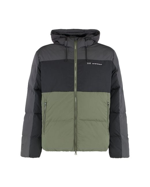 EA7 Green Puffer Jacket for men