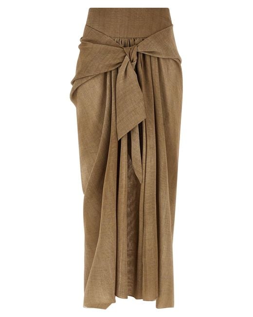 Ermanno Scervino Natural Polyester Mini Skirt