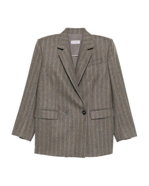 Alberto Biani Gray Double-Breasted Jacket