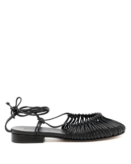 Hereu Black Mantera Leather Ballets
