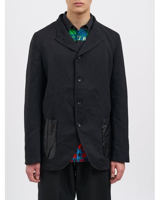 Men's Black Shirt Matmix Jacket