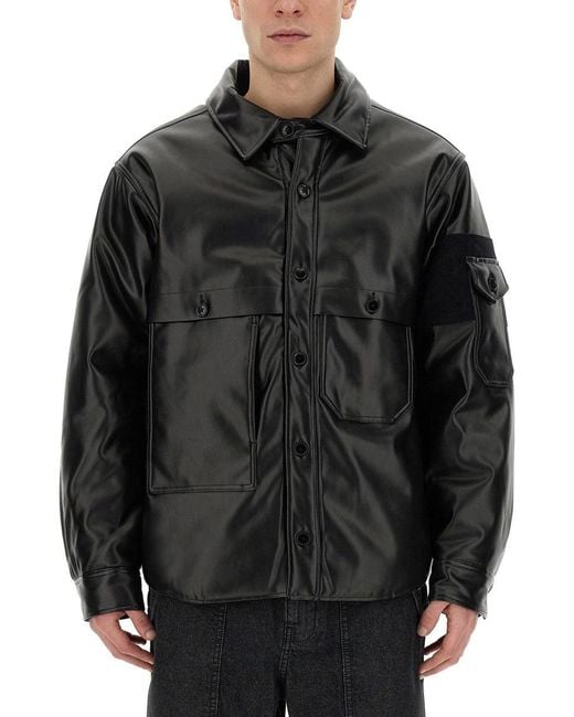 A.I.E. Black Shirt Jacket