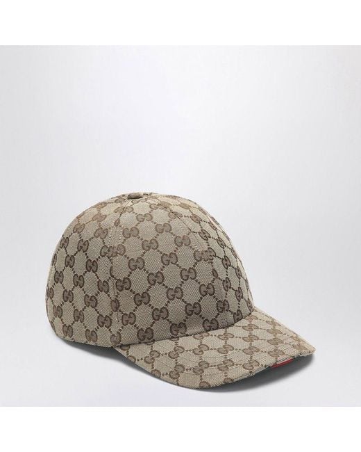 Women's Natural Adjustable Gg Fabric Baseball Cap