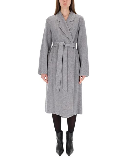 Boss Gray Belted Coat