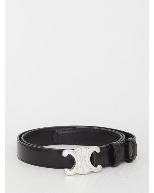 Céline Black Triomphe Belt
