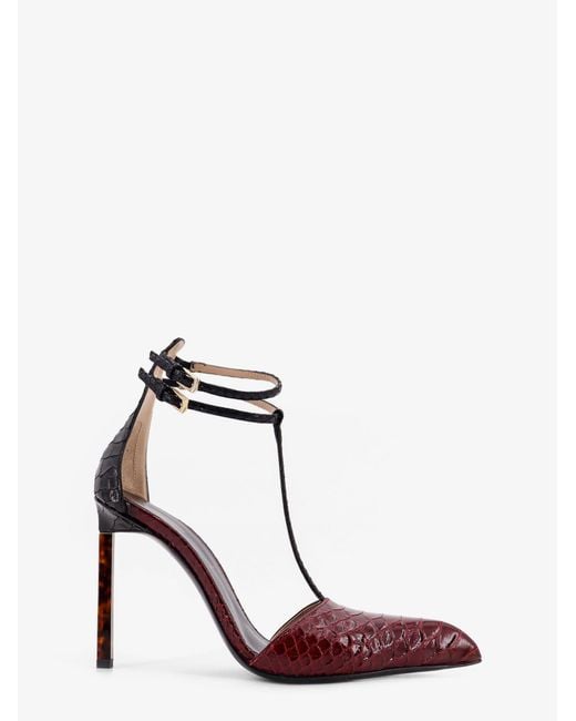Tom Ford White Python-Effect Leather Pumps
