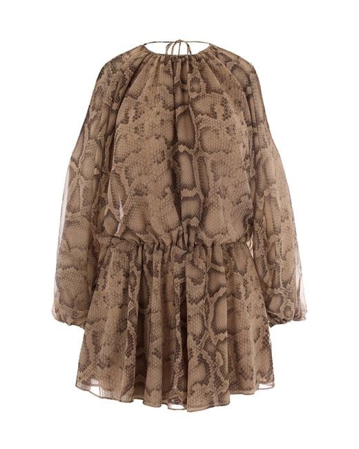 ANDAMANE Brown Vesta Natural Python Suit