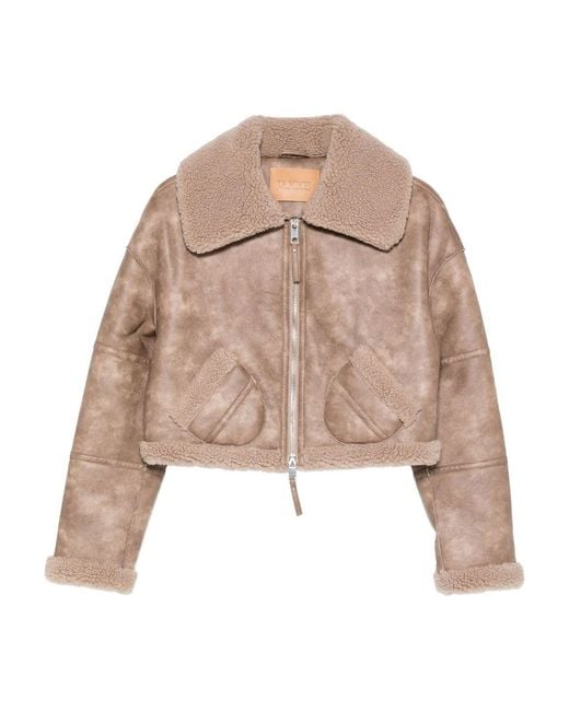 Jakke Natural Aviator Cropped Jacket