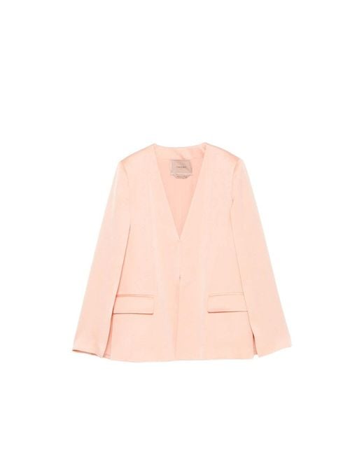 Twinset Pink Jacket V-Neck