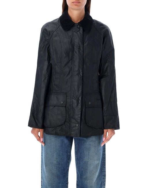 Barbour Blue Beadnell Wax Jacket
