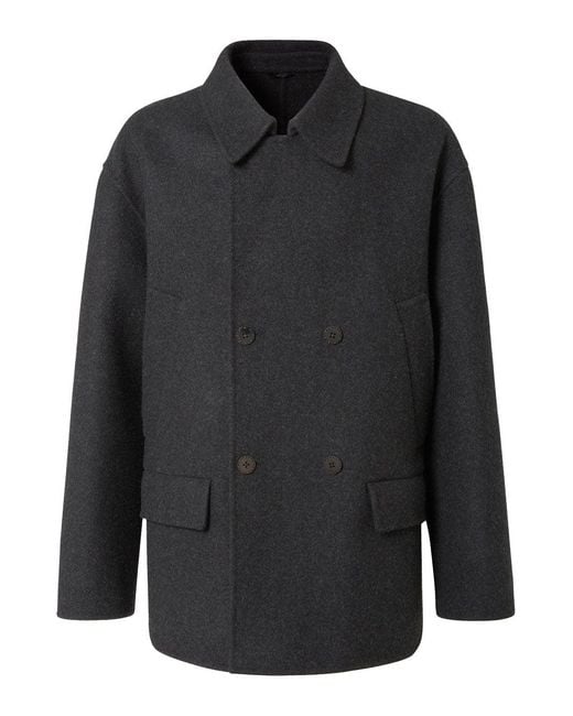 Fendi Black Double-Breasted Coat for men