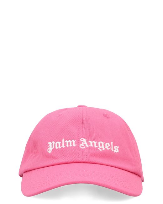 Palm Angels Pink Baseball Cap With Logo