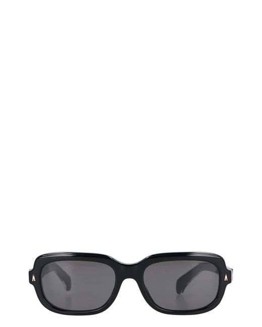 Moncler Black Suntrap Rectangular Frame Sunglasses