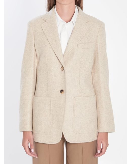 Max Mara Natural Single-Breasted Blazer