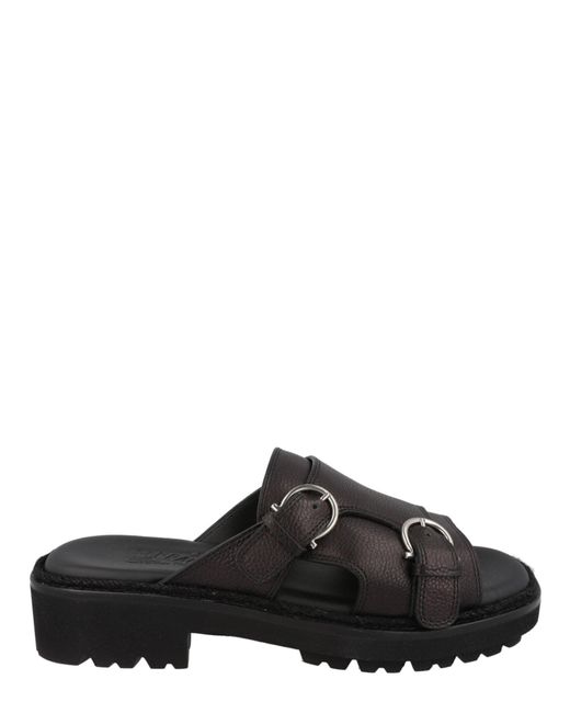 Ferragamo Girby Leather Slides in Black for Men | Lyst display picture 1