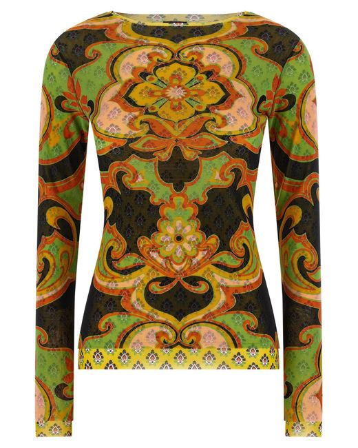 Etro Yellow Double-Layer Mesh