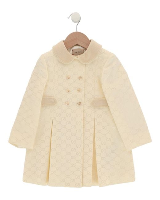 Women's Natural Faille Monogrammed Coat