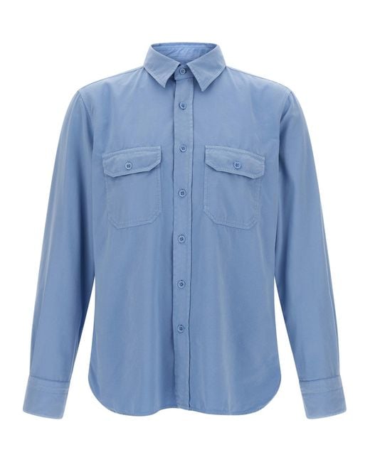 Tom Ford Blue Long-Sleeved Casual Shirt for men