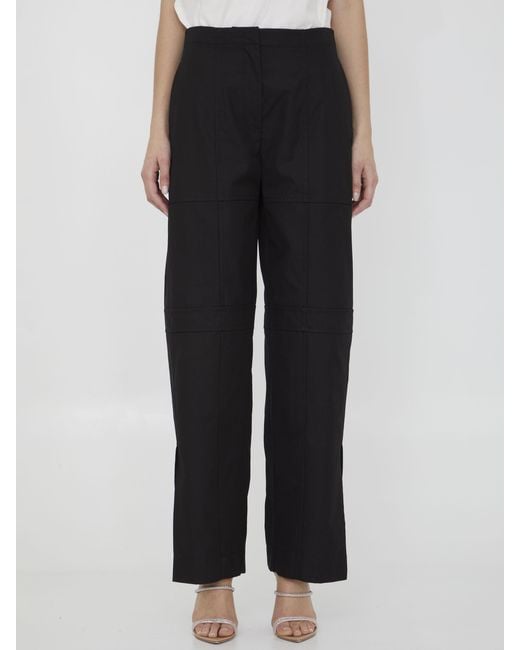 Jil Sander Black Cotton Cargo Pants