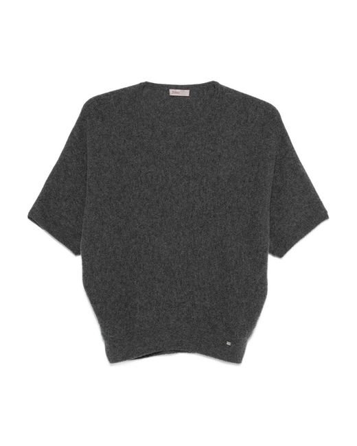Women's Gray Anthracite Round Neck Sweater