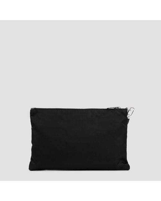Prada Black Sleek Mini Pouch Handbag for men