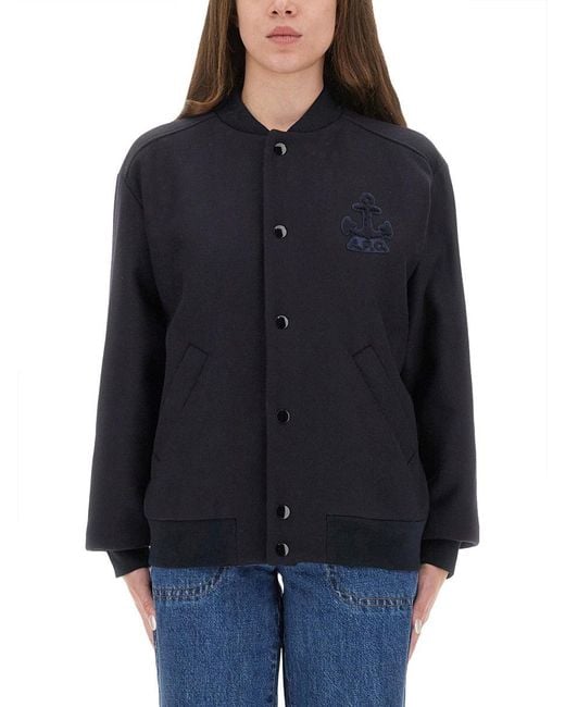 Women's Blue Wool Sweatshirts
