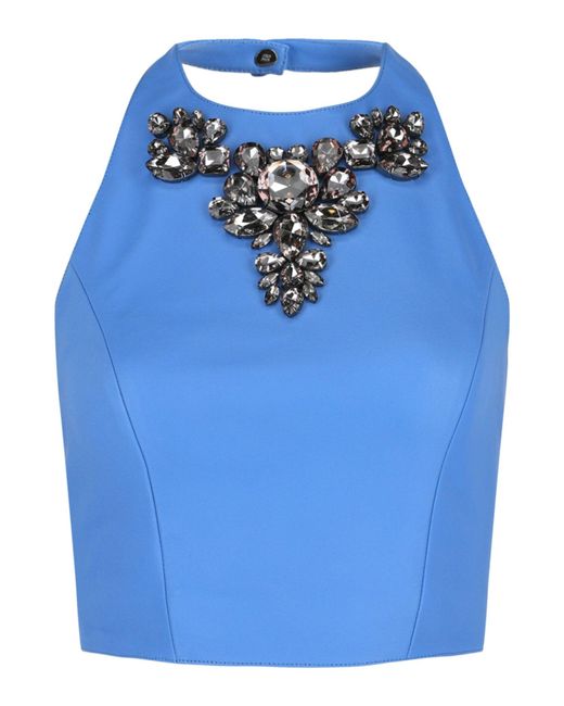 Givenchy Blue Halter Top
