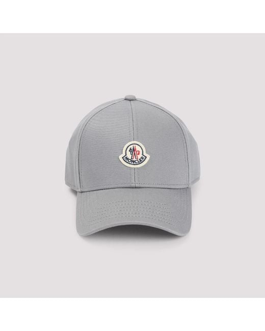 Moncler Gray Baseball Cap for men