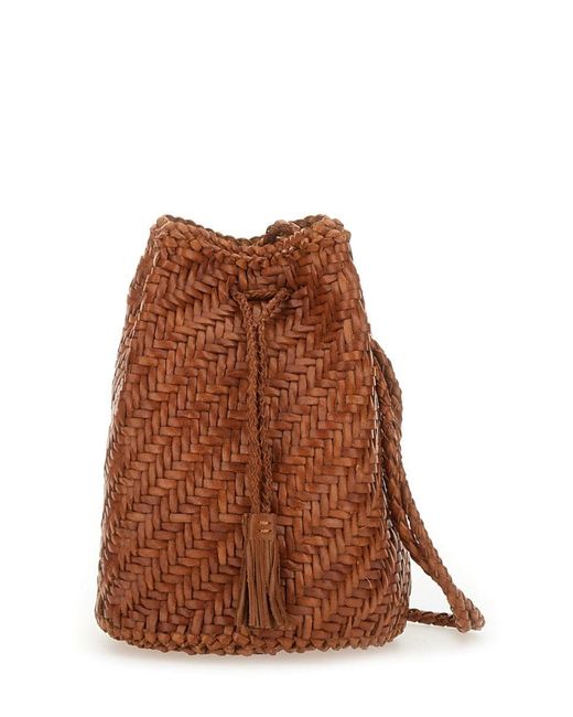 Dragon Diffusion Brown Borsa "Pompom Double Jump Tan"