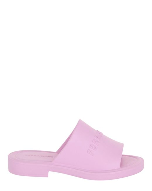 Ferragamo Purple Giuneva Logo Slides