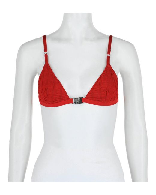 Givenchy Red 4G Monogram Triangle Bra