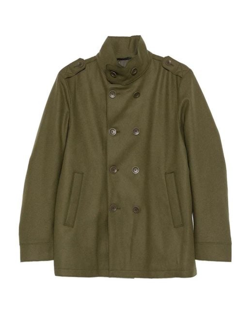 Herno Green Short Peacoat