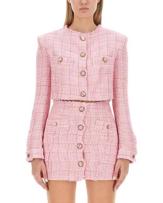 Gcds Pink Mini Cropped Jacket