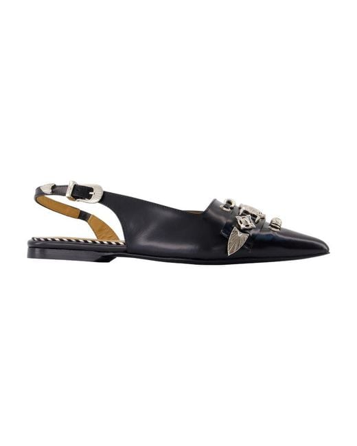 Toga Blue Aj1438 Slingbacks