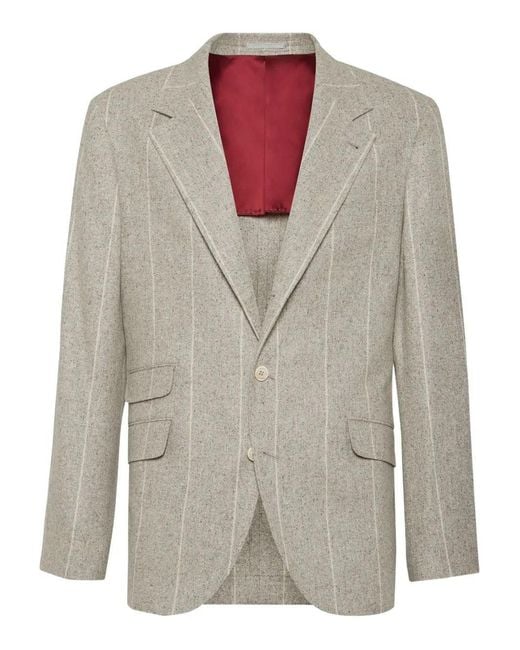Brunello Cucinelli Gray Suit-Type Jacket for men