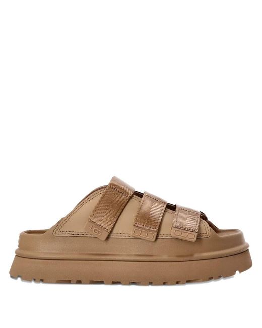 Ugg Brown "Goldenglow Slide" Mule