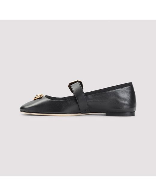Versace Black Ballerinas