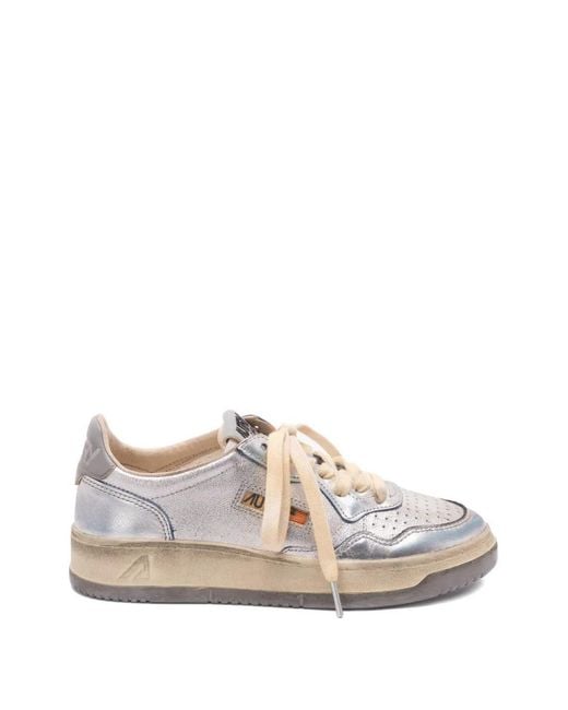 Autry White Perforated Sneakers