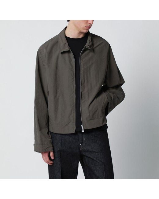 Men's Black Khaki Zipup Jacket