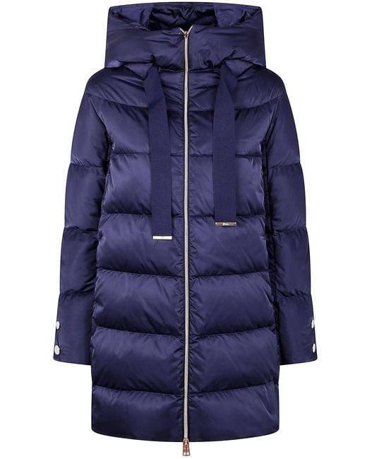 Herno Blue "A-Shape" Hooded Jacket