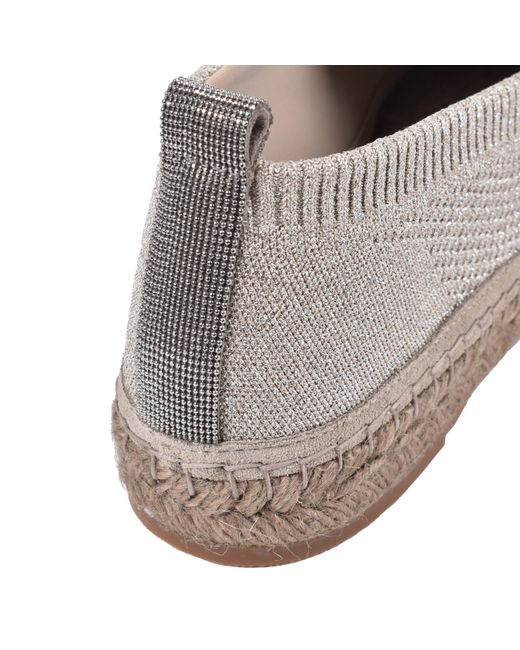 Brunello Cucinelli Gray Light Knit Espadrilles
