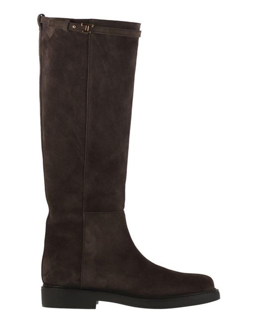 Tod's Brown Suede Leather Boot