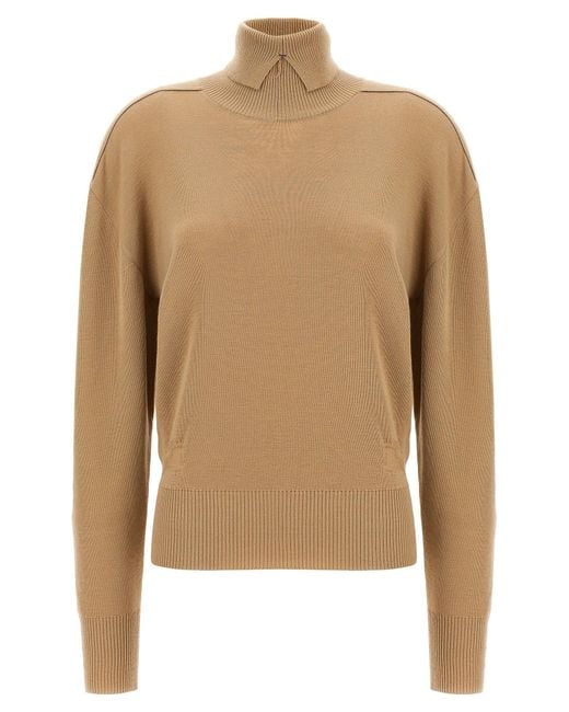 Burberry Natural Turtle-Neck Sweater