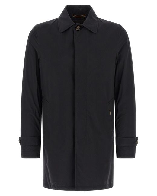 Moorer Black Vittor-Ac Coats And Trench Coats for men